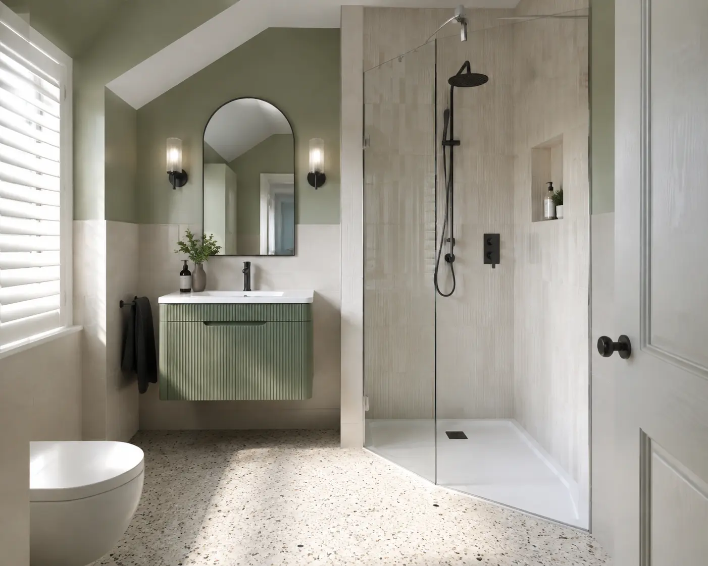 Sage compact en-suite design concept