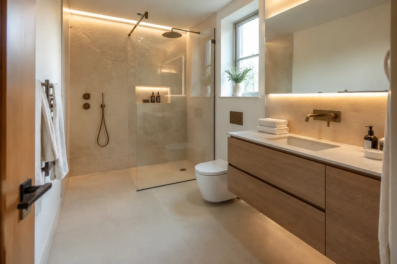 Completed contemporary bathroom concept