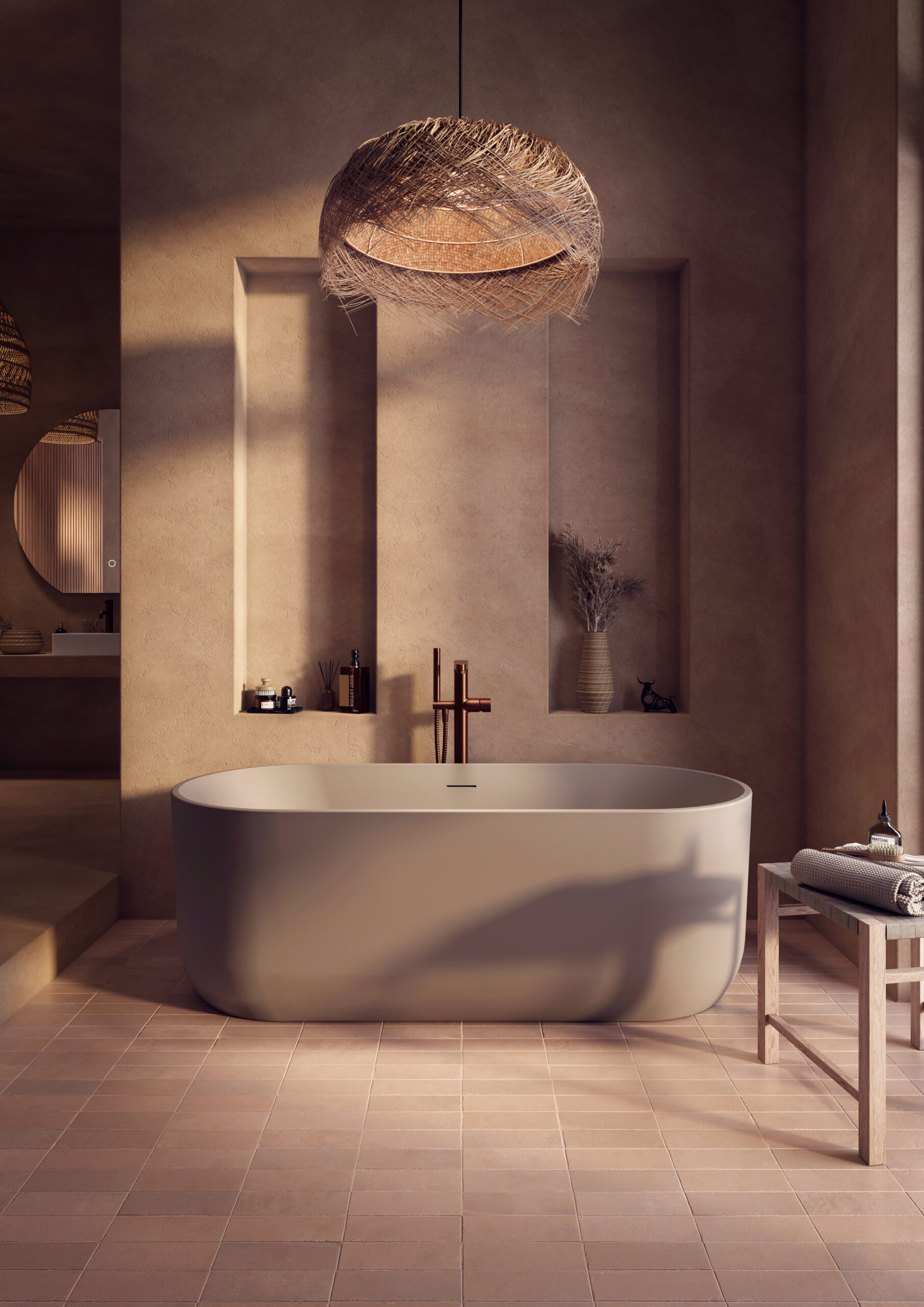 Eden Matt Clay Oval Bath