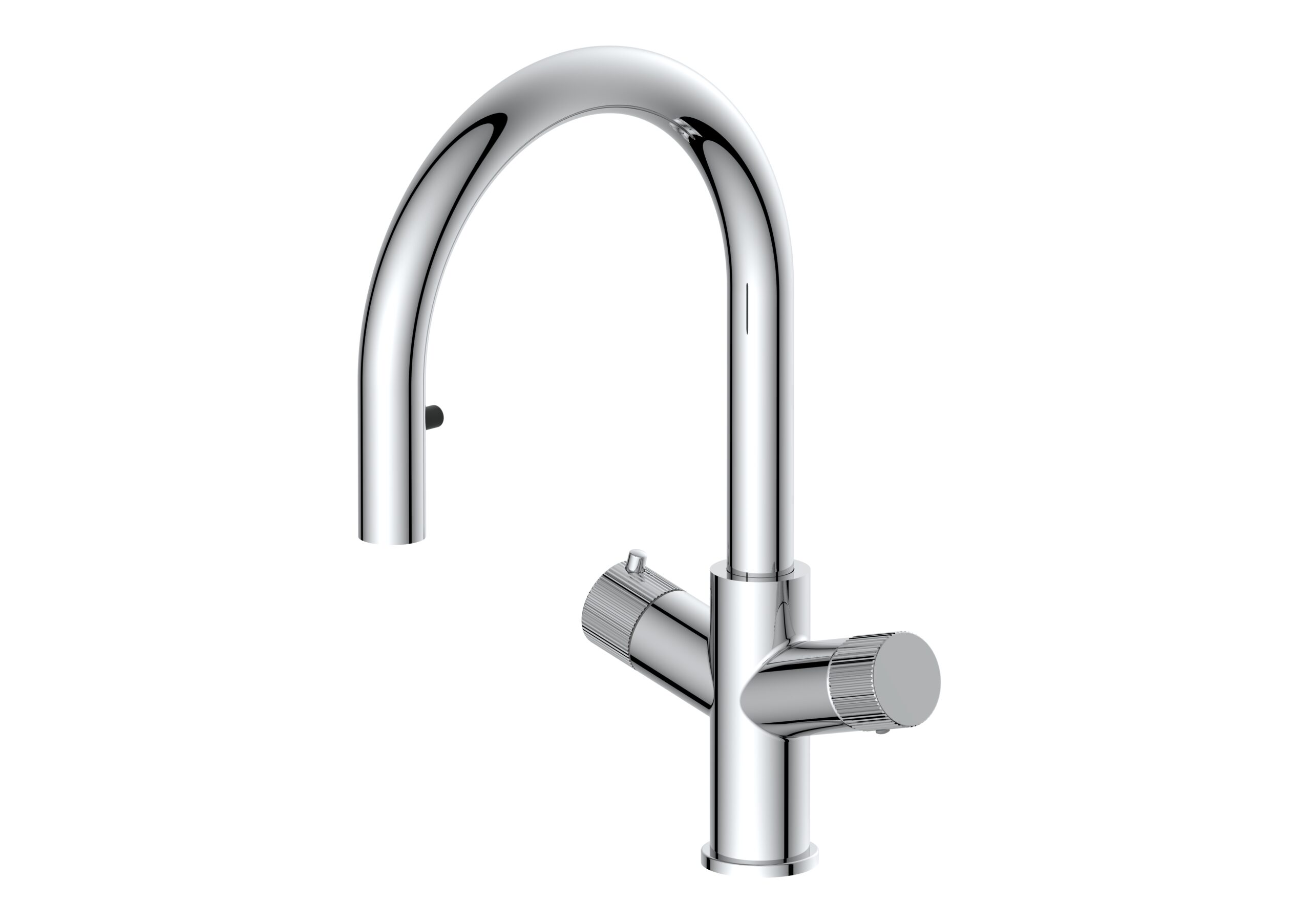 KoGE 4-in-1 Swan Pull Out Spout Hot Water Tap | Chrome