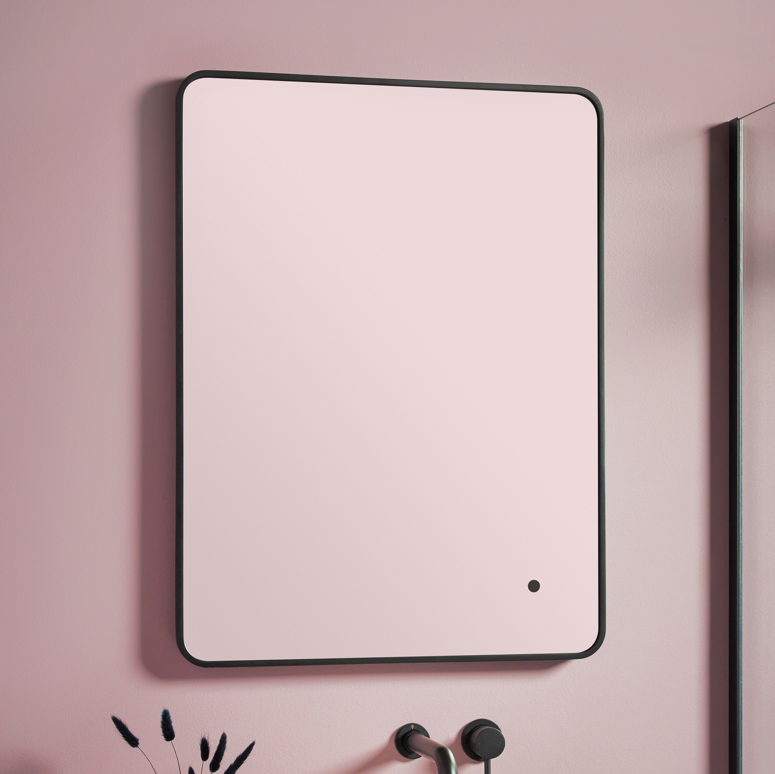 Alfie Soft Edge LED Mirror Black 600×800