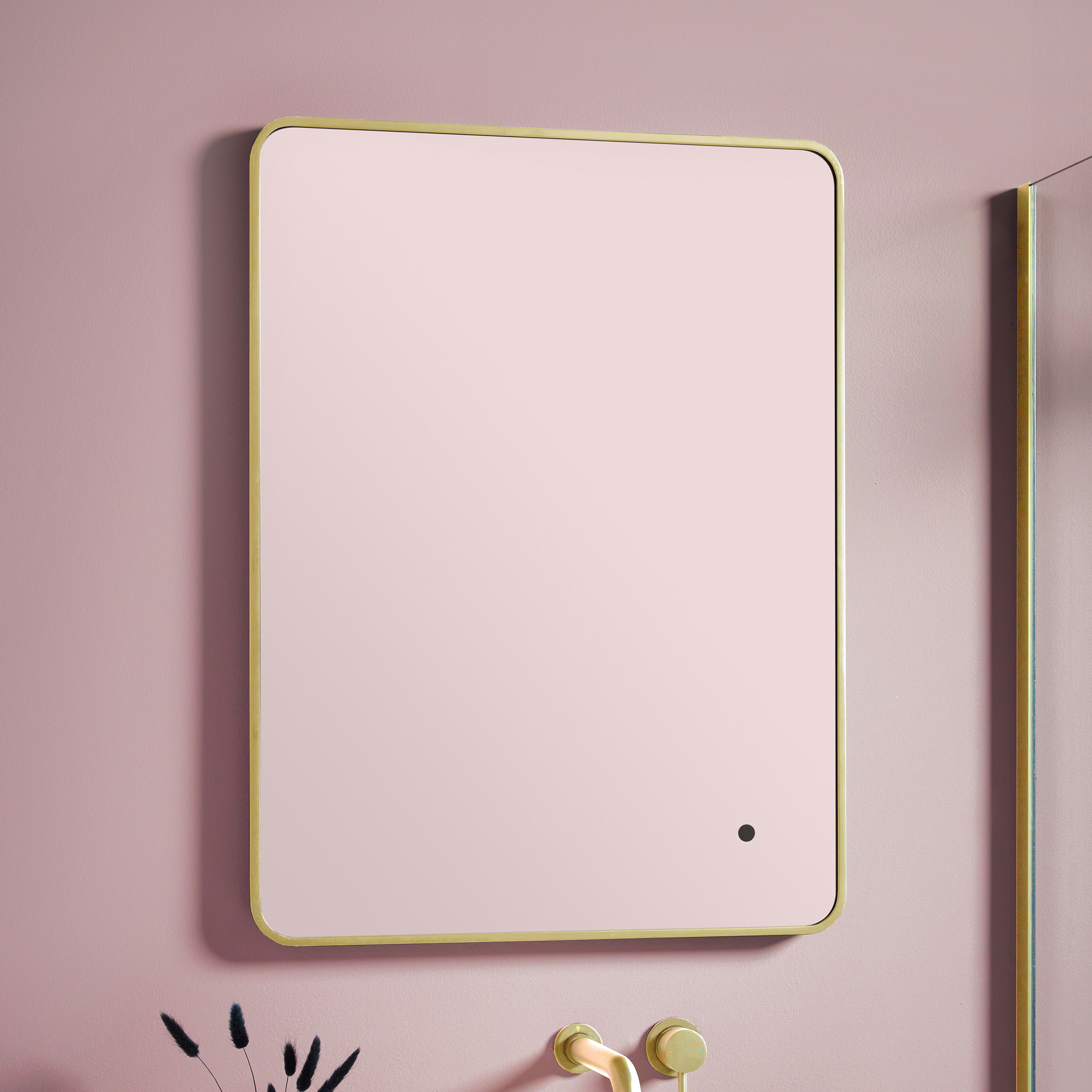 Alfie Soft Edge LED Mirror Brass 600×800