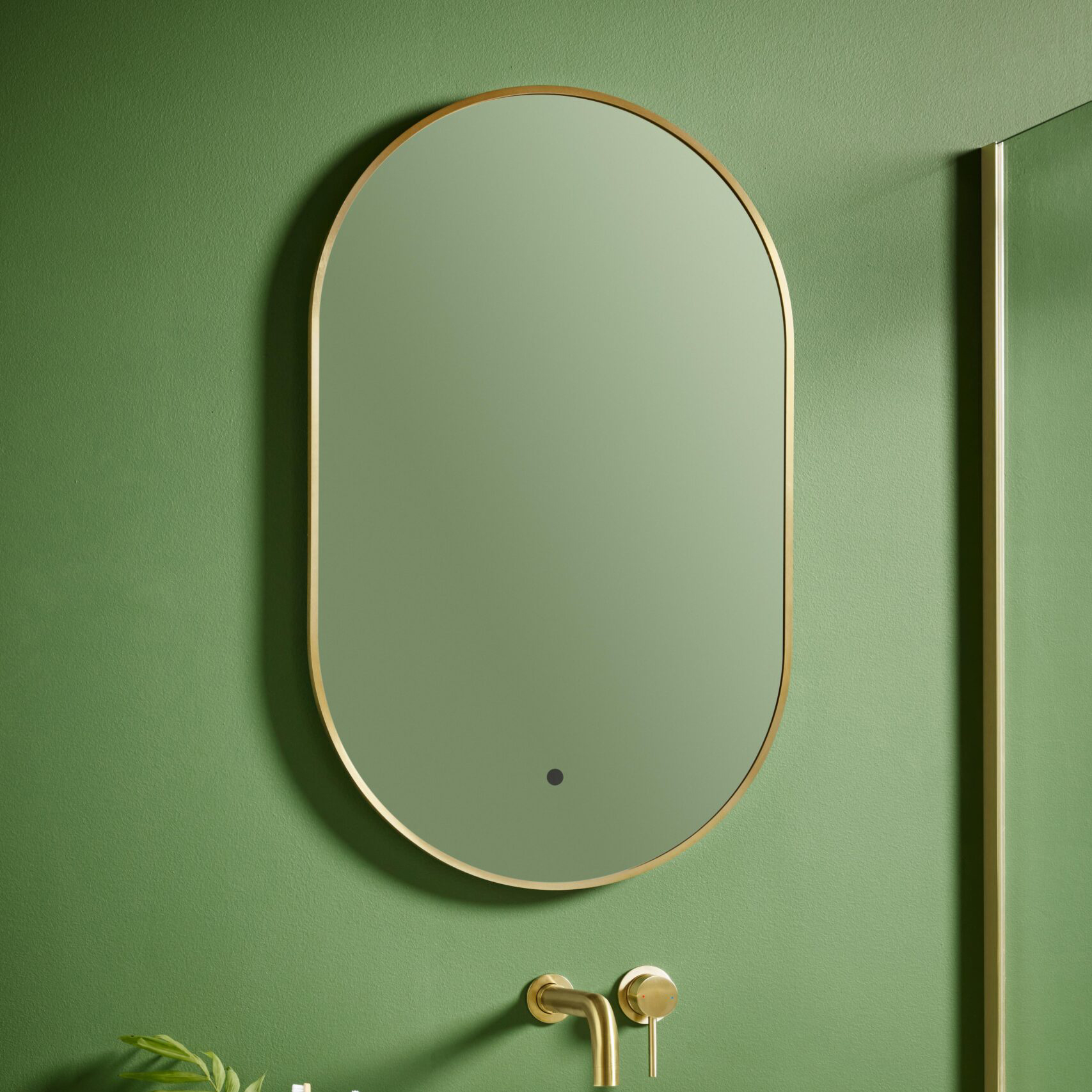 Aubrey LED Mirror Brass 500×800