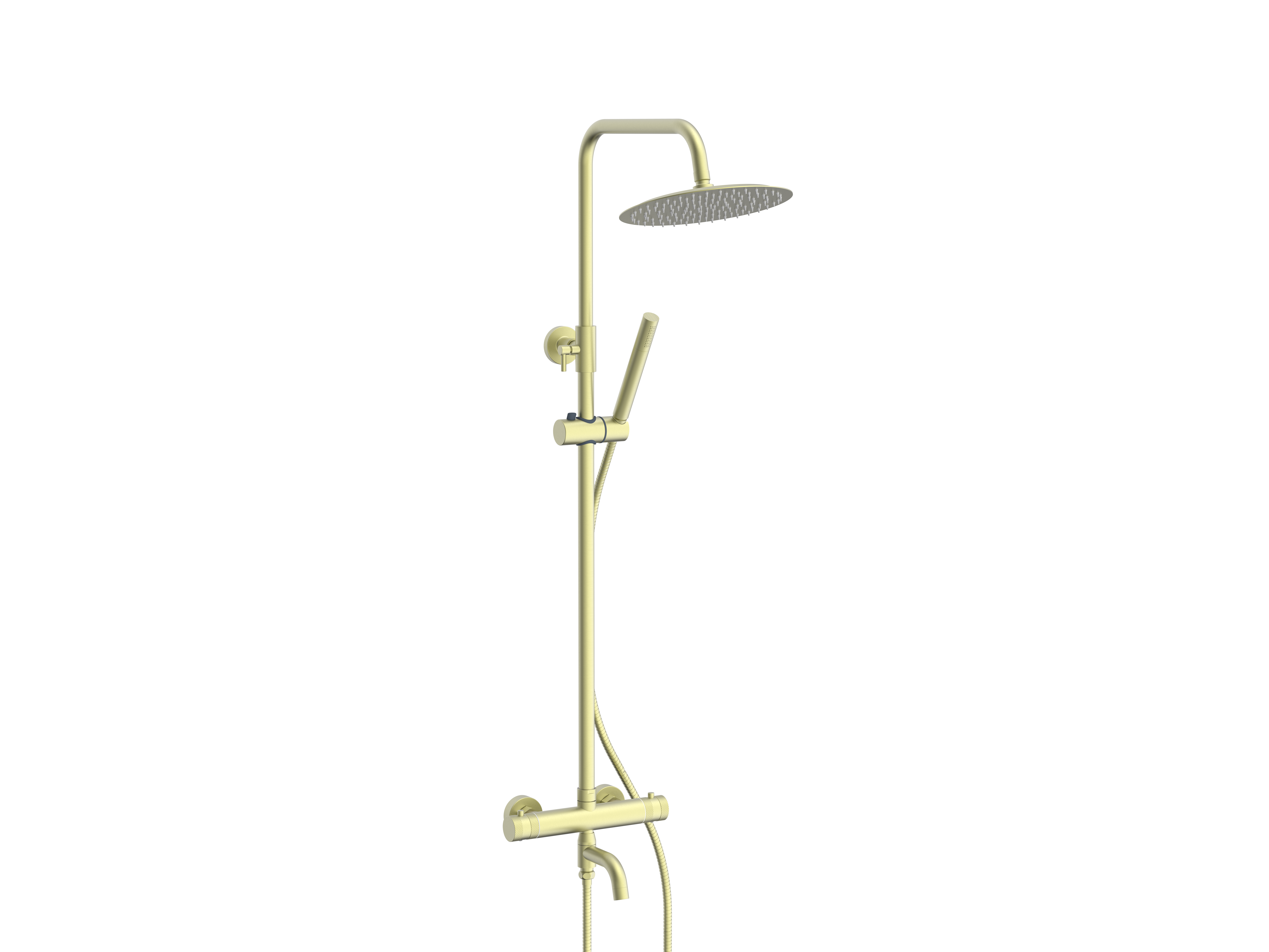 Core Round Bath Filler Wall Mounted Shower Brass